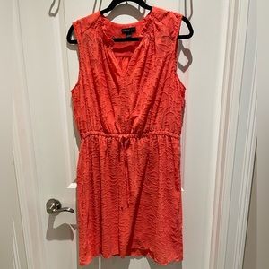 Tribal coral/orange dress